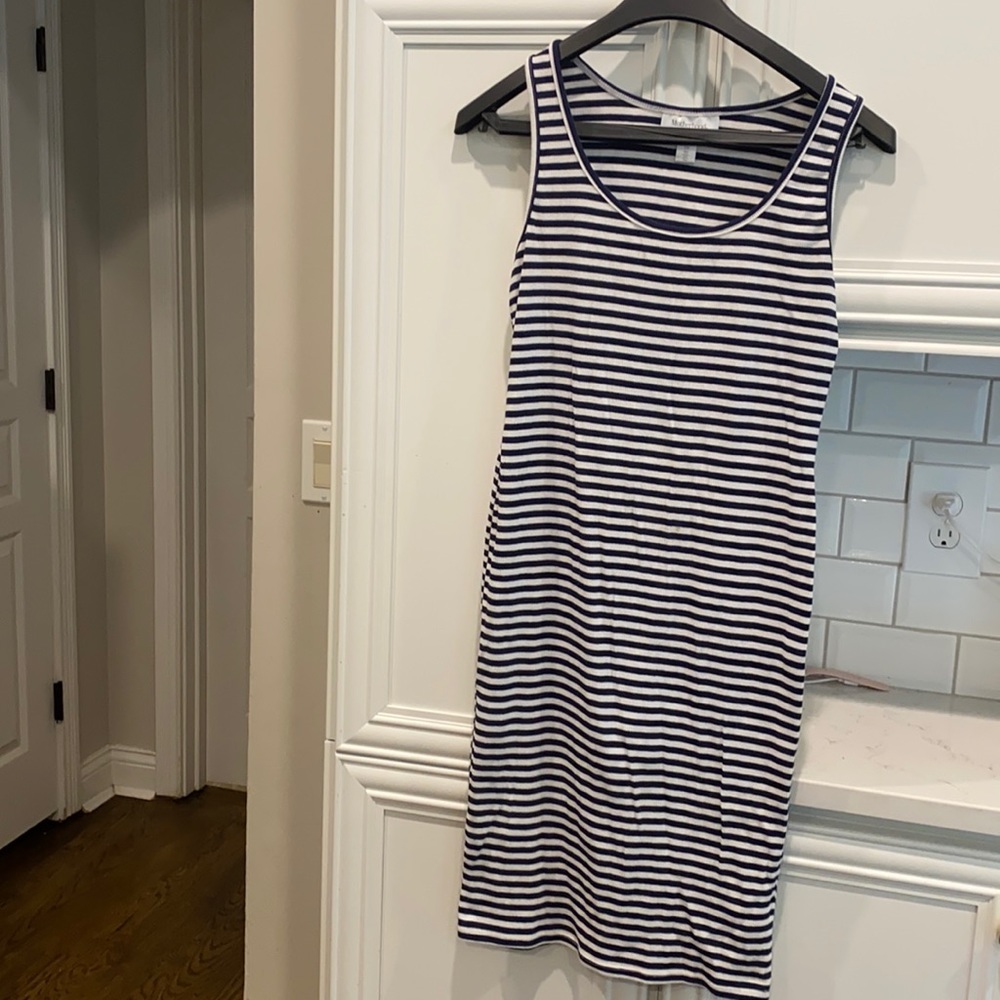 Motherhood maternity Blue and White Striped Dress